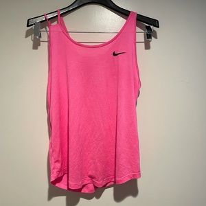 Nike Women’s Dri Fit Open Back Hot Pink Running Tank M